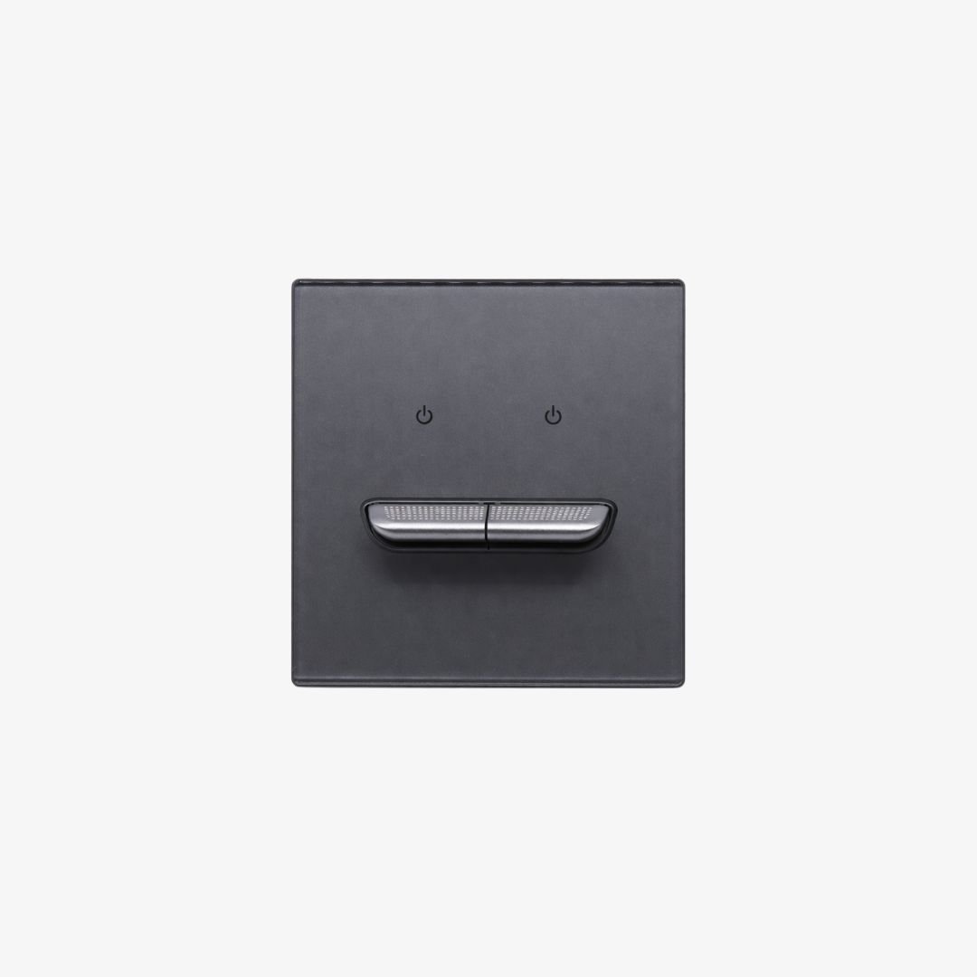 Onyx Matte 2-Gang Soft-Touch Light Switch