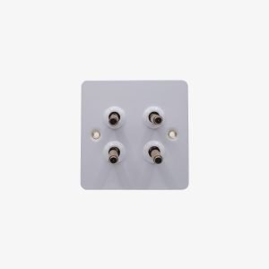 Titanium Silver 4-Gang Toggle Light Switch