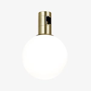 48V Opal Globe Magnetic Light with white spherical diffuser and brass-gold magnetic adapter