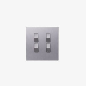 Titanium Silver 4-Gang Soft-Touch Light Switch