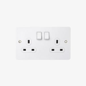 Minimalist White Dual UK Power Socket