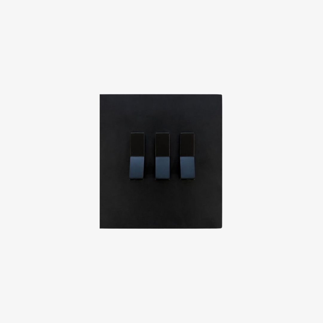 Onyx Matte 3-Gang Toggle Light Switch