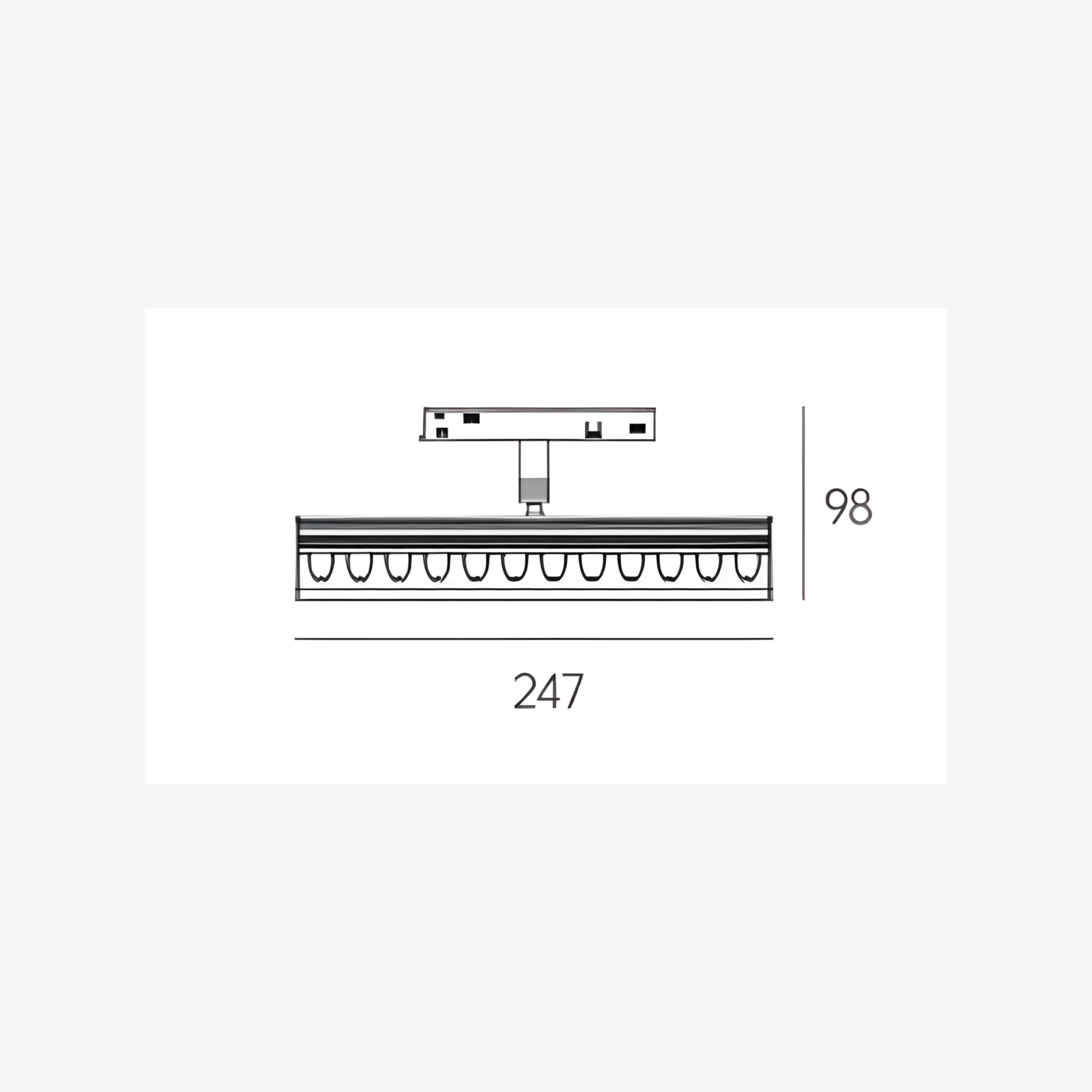 48V Magnetic Adjustable Fold-Lens Linear LED Track Light - Image 2