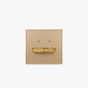 Titanium Silver Dual-Gang Soft-Touch Light Switch