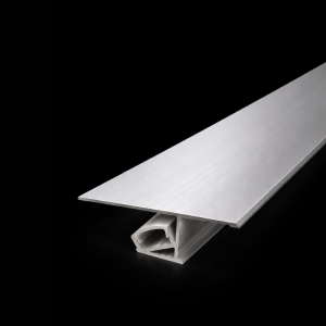 LED Skirting Double Profile with dark finish and concealed downward floor-level illumination
