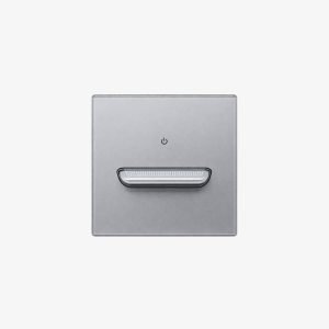 Titanium Silver Single-Gang Soft-Touch Light Switch