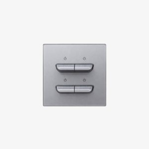Titanium Silver 4-Gang Soft-Touch Light Switch