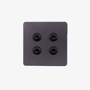 4-Gang Push Button Light Switch