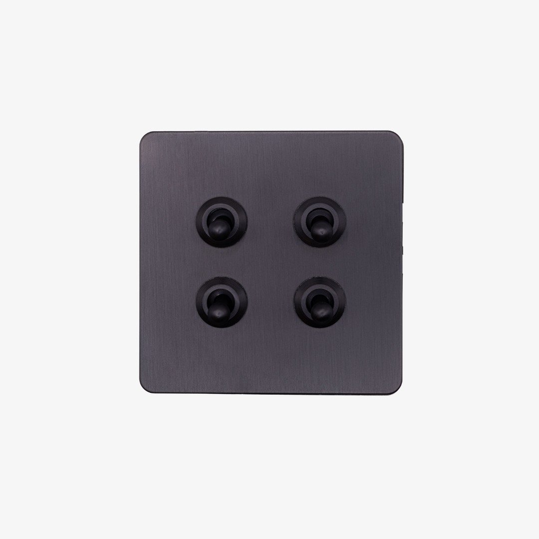 4-Gang Push Button Light Switch