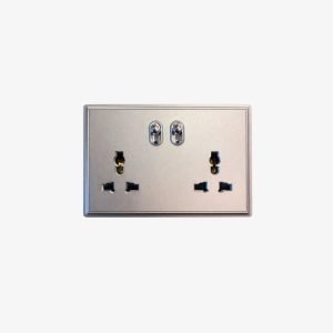 Titanium Silver Dual Universal Socket with Integrated Toggles
