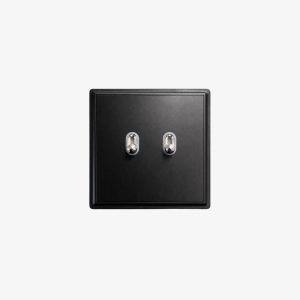 Onyx Matte Dual-Gang Toggle Light Switch