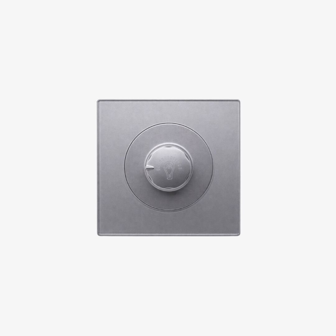 LED Rotary Dimmer Switch – Brushed Silver Finish