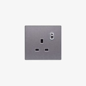 13A Single Gang Switched Socket with Metal Toggle Switch