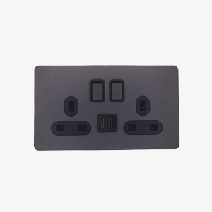 13A Double Gang Switched Socket with USB-A & USB-C Ports