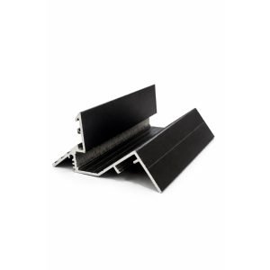 Skirting Clip Profile with black removable cover and concealed two-piece mounting system