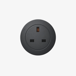 Round Black Floor Socket