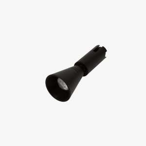 Magnetic track spotlight with adjustable black cone reflector for 48V lighting system