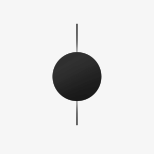 Magnetic disc pendant with matte-black circular body for a 48V track lighting system