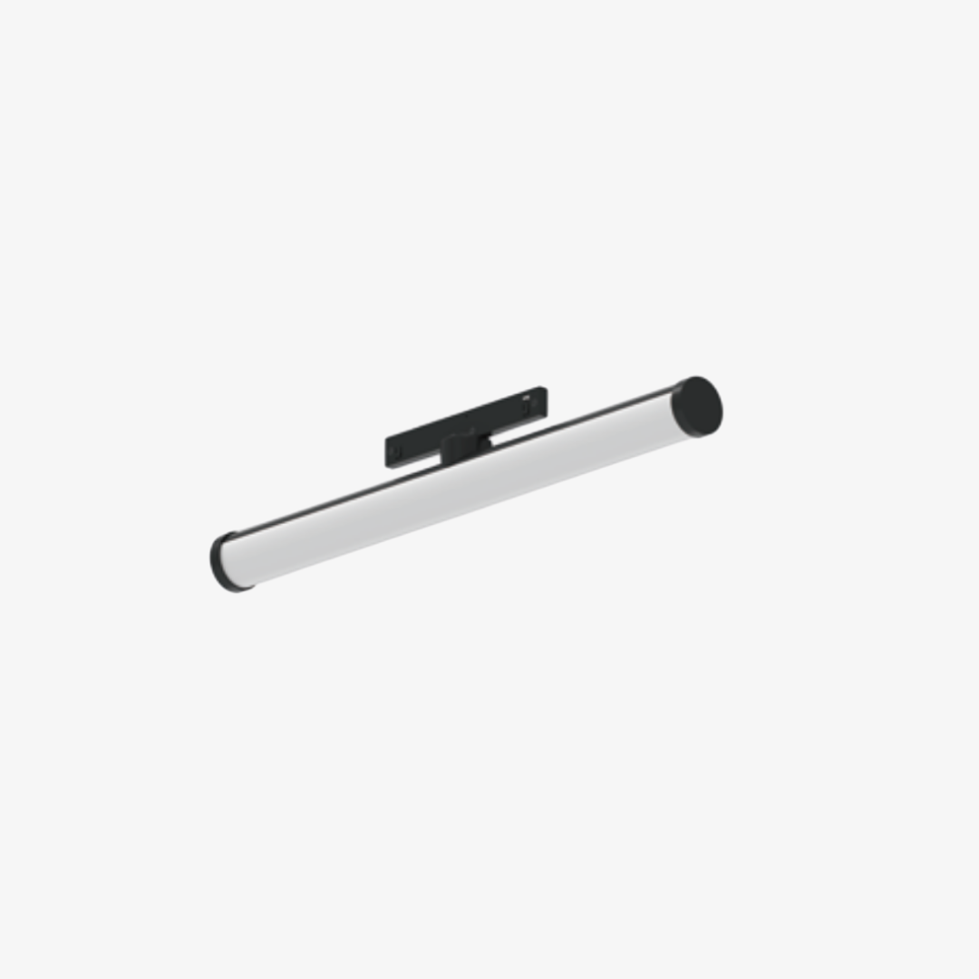 Black 48V magnetic diffused linear track light for modern interiors