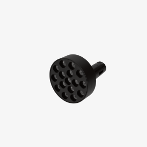 Magnetic grille track light with round black housing and recessed multi-lens LED optics