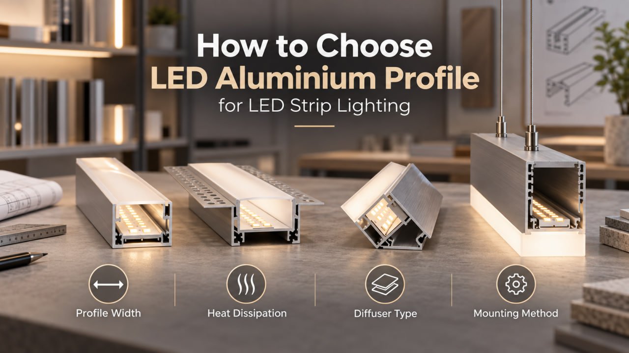 How to Choose LED Aluminium Profile for LED Strip Lighting